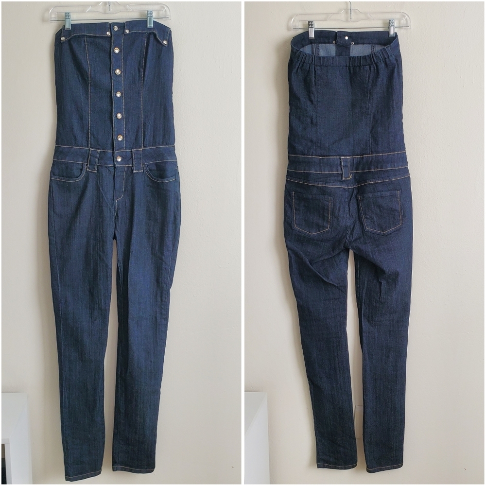 Aphrodite Strapless Denim Jumpsuit Size 9 Juniors